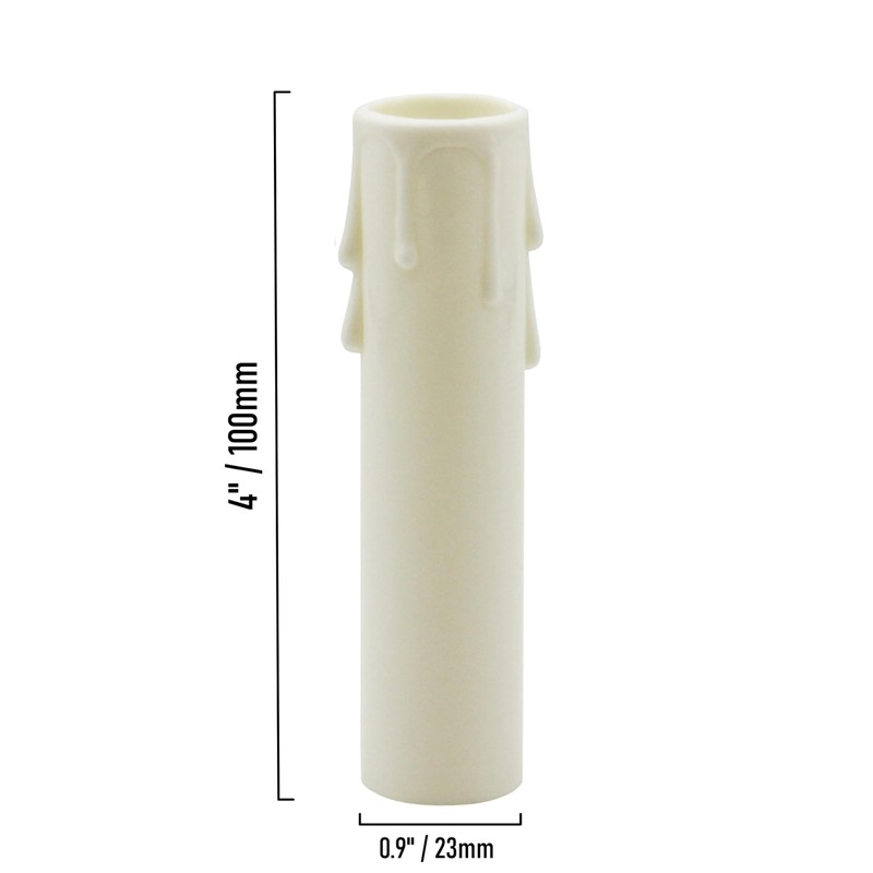 Creative Hobbies 4 Inch Tall Ivory Plastic Drip Look Candle