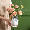 Ceramic Flower Vase Home Decor,7.09in vase for Rustic-Style Living Rooms,