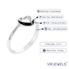 Vir Jewels 1/20 cttw Black Diamond Heart Ring .925 Sterling