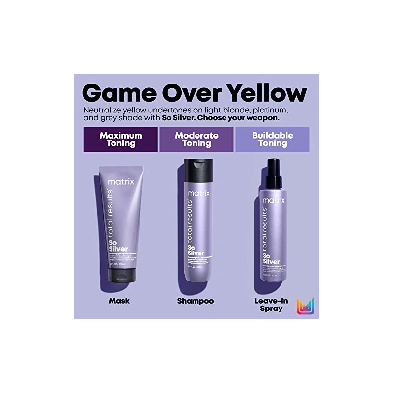 MATRIX Total Results So Silver All-In-One Purple Toning Leave-In Spray