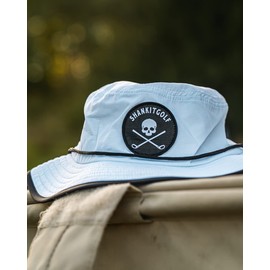 SHANKITGOLF Golf Bucket Hat Skull and Crossbones Adjustable Sun Hat White