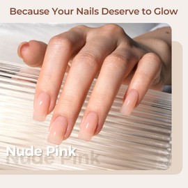 AILLSA Nude Gel Polish - Jelly Gel Nail Polish Nude Pink Translucent Soak Off U V Gel Polish Neutral Color Nail Gel Polish for Nail Art French Manicure at Home 0.51 Fl Oz GB60