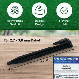 G greengrass tools Robotic Lawnmower Cable Repair Kit + Hook Connector for Lawn Robot Boundary Wire Pegs Clamps - Compatible with Husqvarna Automower Gardena Worx Yard Force, Set: 1 m + 12 H + 6 V
