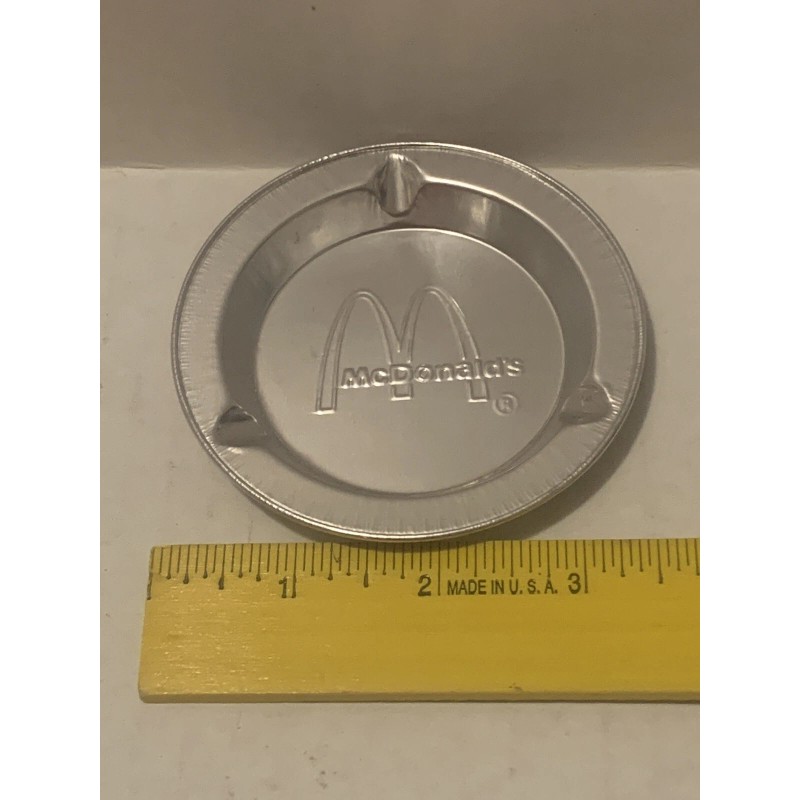McDonalds Restaurant Vintage New Aluminum Ashtray 3-1/2 Inches 3.5” NOS