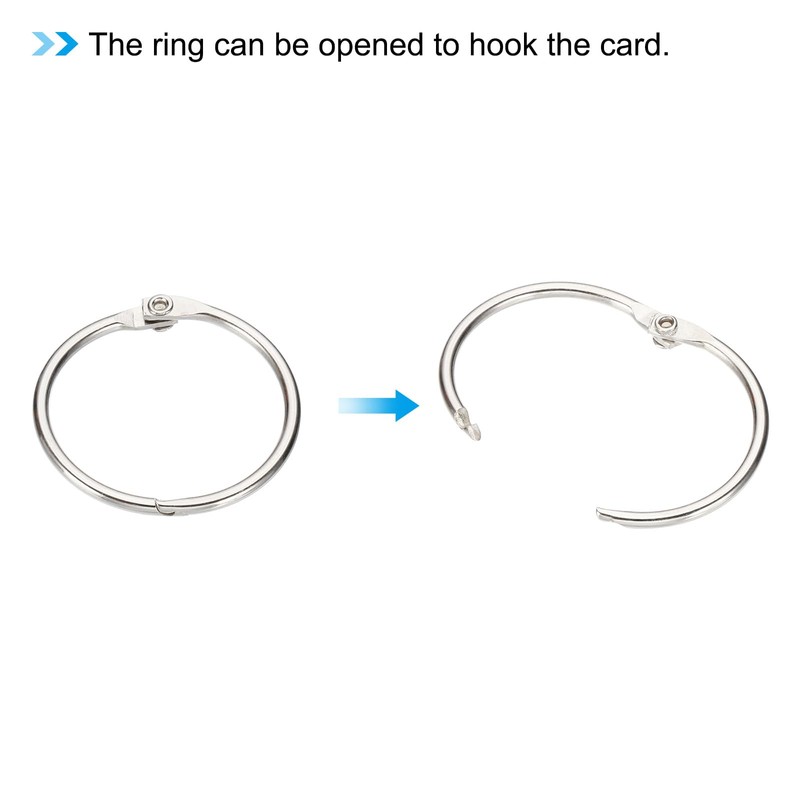 PATIKIL 6pcs Flash Card with Ring, 3.5x2 Flash Card Blank