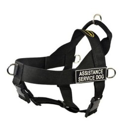 Dean & Tyler D&T UNIVERSAL ASSISTSERDOG BK-L DT Universal No Pull Dog Harness, Assistance Service Dog, Large, Fits Girth, 79cm to 107cm, Black