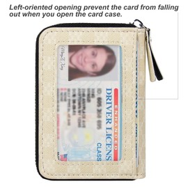 EcoVision Credit Card Holder RFID Card Case Wallet, Small Accordion Zipper Card Case Holder, Card Organizer Case for Women Men
