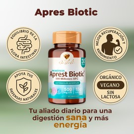 Ga Tlali Probióticos 800 Millones UFC Aprest Biotic | 30 Cápsulas | 100% Vegano | Sin Ingredientes Artificiales | Contenido Neto 15 Gramos