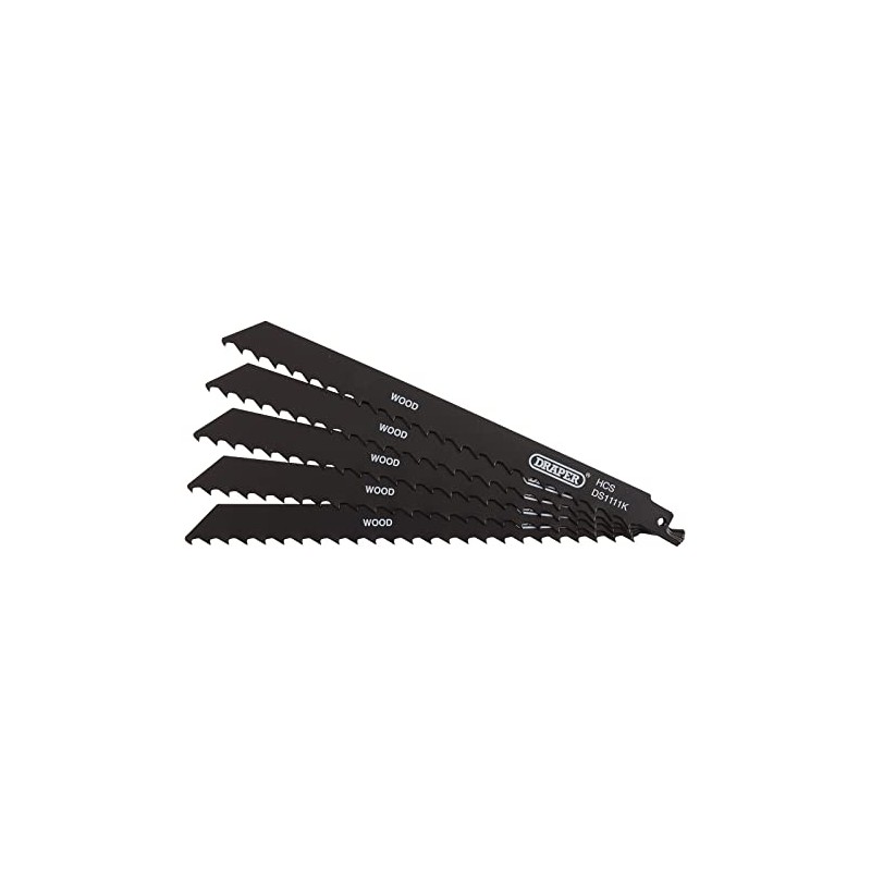 Draper 38589 Reciprocating Saw Blades for Wood and Plastic Cutting,