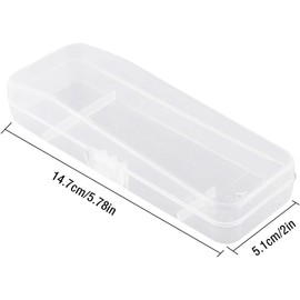 White Transparent Shaving Box for Shaver Razor, Razor Protector Plastic Box Cover Container Storage System Razor and Brush Stands for Manual Razor Beauty and Personal Care