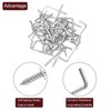 uxcell 40 Pcs L Shape Hooks, 1 Inch Right Angle