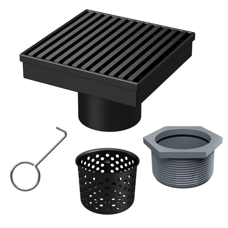 Sharpeye 4 Inch Square Shower Drain with Removable Wedge Wire