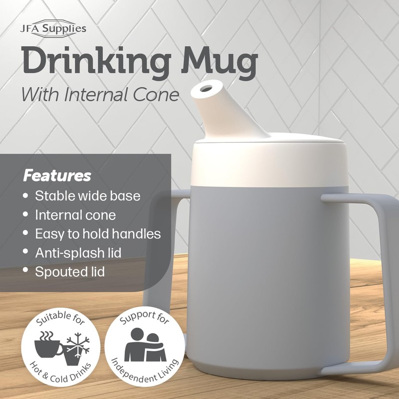 JFA Supplies JFA Supplies 2 Handles 165ml Grey Adult Drinking