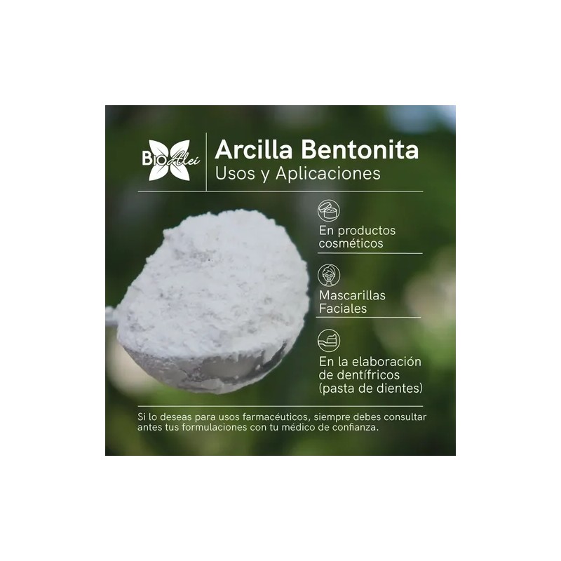 Arcilla Bentonita 1 Kg Natural Mascarilla Facial Spa