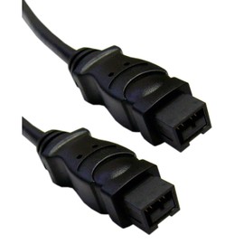 CableWholesale 10E3-99003BK FireWire 800 9 Pin Cable, Black, IEEE-1394B, 3 Foot