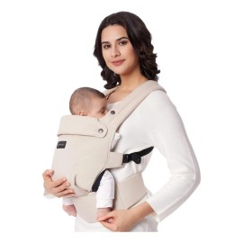 Momcozy Cangurera Ergonómica Para Bebé Mochila Portabebé Bc001 Color Blanco