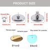 6 Pairs Magnetic Curtain Buckles 0.98 inch Plus Size Light