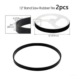 2 x Bandsaw Rubber Band Non Slip Rubber Ring Scroll Wheel Rubber Ring with Band Saw 12"