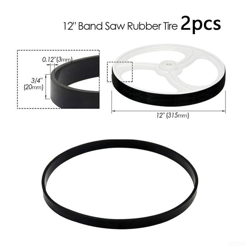 2 x Bandsaw Rubber Band Non Slip Rubber Ring Scroll