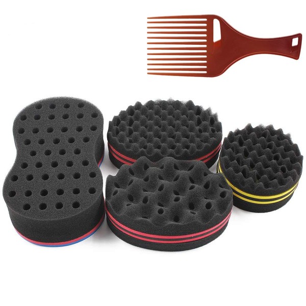 Big Holes Magic Barber Sponge Brush Twist Hair For Wave,Small