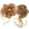 PACKOVE 2pcs Messy Curly Hair Bun Extensions with Hair Tie