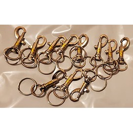 12 Metal Clip On Keychains Office Key Rings Promotion Items Handbag Backpack Safety