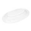 Lashuma Handmade oval serving plate in tomato mozzarella design made