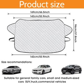 Sun Protection Car Windscreen Windscreen Sun Protection UV Protection for Summer Sun Dust Snow Sun Visor Car Fit 99% Cars