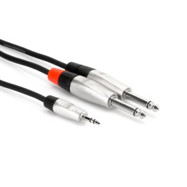 Hosa HMP-010Y 10' Pro Series 3.5mm TRS to Dual 1/4" TS Audio Y-Cable