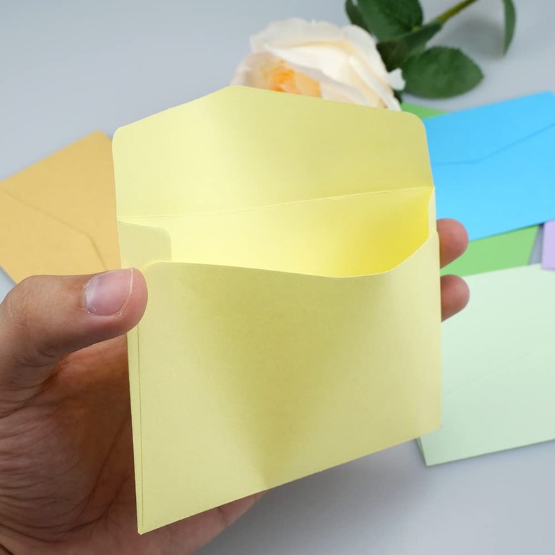 120 Pcs Mini Small Envelopes Cute Lovely Coloured Small Envelopes
