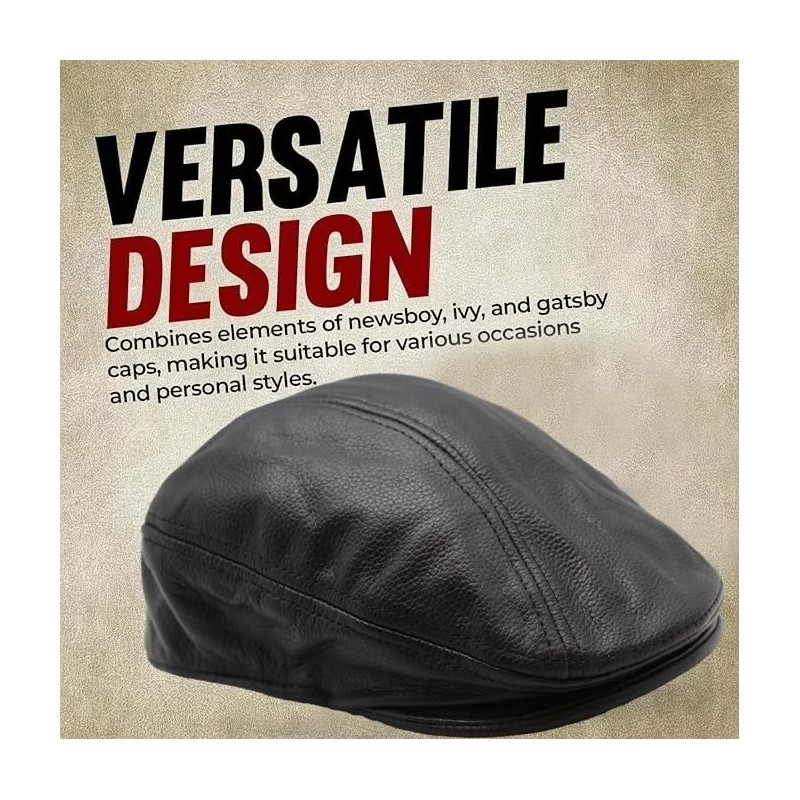 Juzar Tapal Collection Newsboy Hats for Men Leather Ivy Newsboy