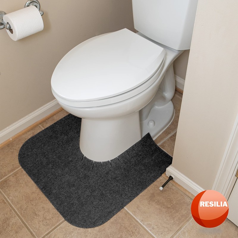 RESILIA Universal Rounded Commode Potty Training Mats - Super-Absorbent Toilet