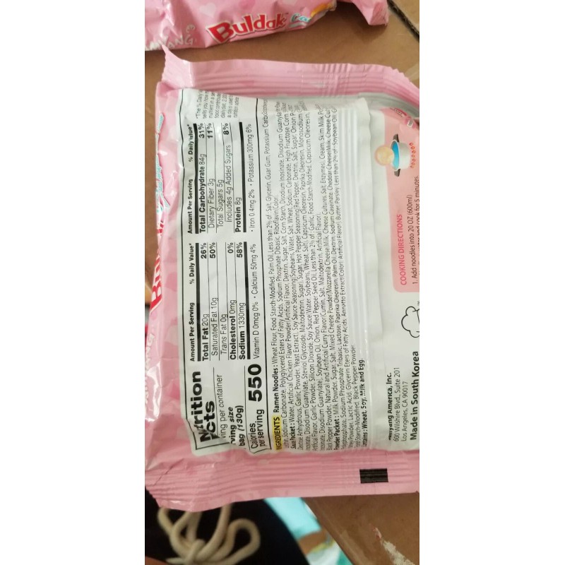 Samyang Cream Carbonara Buldok Chicken Ramen Noodle