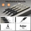 Nicpro 6PCS Art Mechanical Pencil Set, 4 PCS Metal Drafting