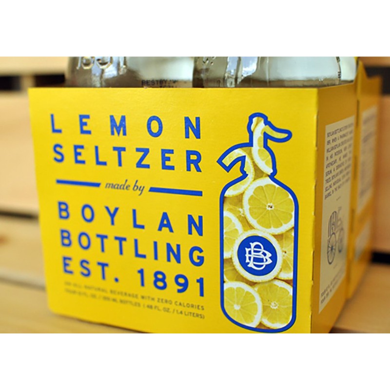 Boylan Lemon Seltzer, 12 fl oz (24 Glass Bottles)