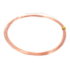 PATIKIL 99.9% Pure Copper Wire for Jewelry Making, 22 Gauge (0.6mm) Copper Craft Wire 14.8 Feet Beading Jewelry Making Supplies for Crafting Wreath Electroculture Gardening