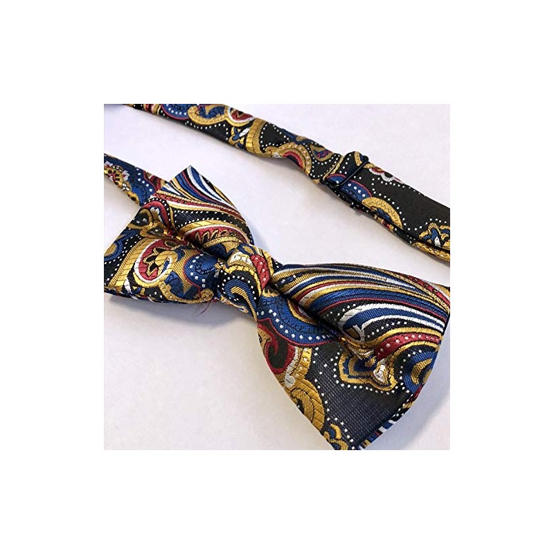 Paisley Colorful Multi [Bow Tie & Pocket Square] 2-Piece Set,