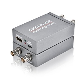 KLEAWARTE SDI to HDMI Converter Adapter with SDI Loop Out 1080p HD-SDI/3G-SDI/SD-SDI to HDMI Video Audio Converter BNC to HDMI Adapter for SDI Camera Monitor Projector