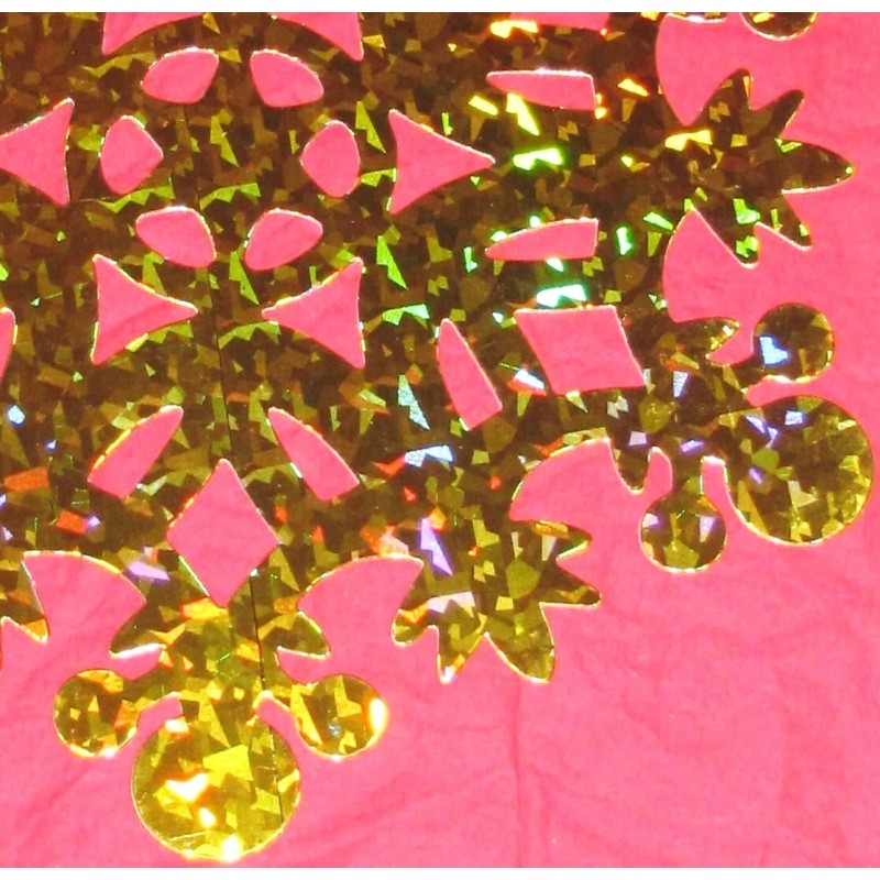 Beistle 14 inch Prismatic GOLD Snowflake Cutout 1 piece, Assorted