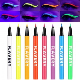 New Fluorescent UV Color Eyeliner & Face Crayon: Waterproof, Sweat-Proof, Long-Lasting 03 Fluorescent Red/1ml 10ea