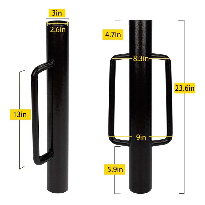 Urban Deco Fence Post Driver with Handle Steel Head Fence