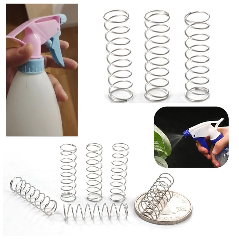 TorSor 6 Pack Plastic Spray Bottle Trigger Spring Replacement Spray