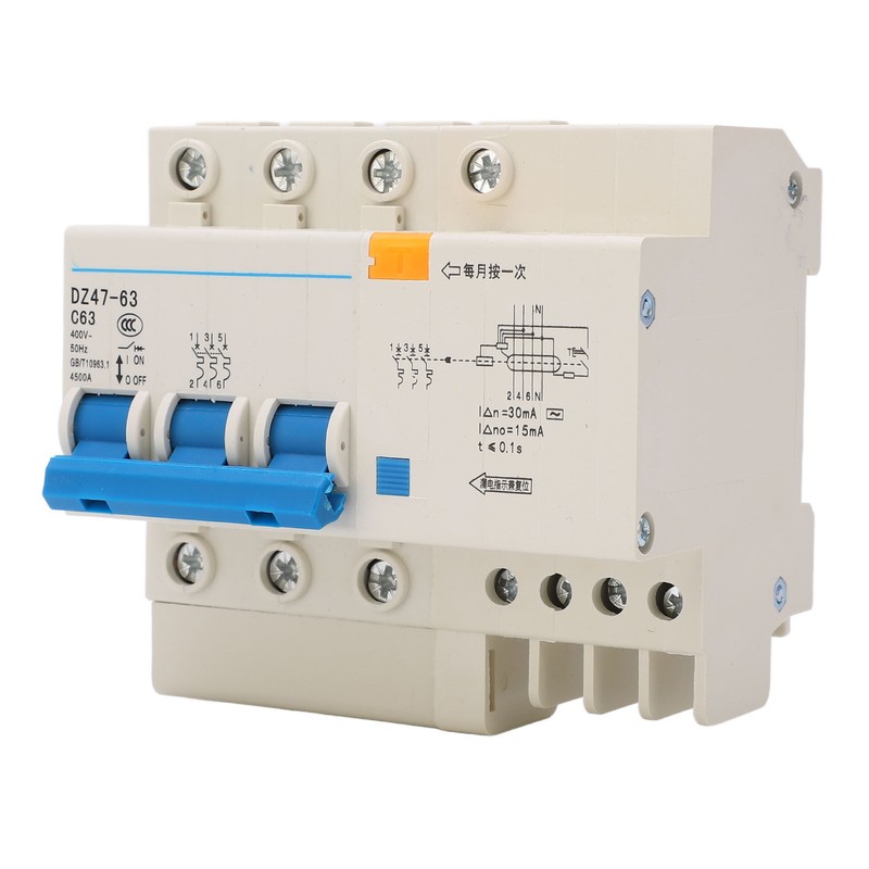 Circuit Breaker 3P and N MCB DIN Rail Mount 4500A