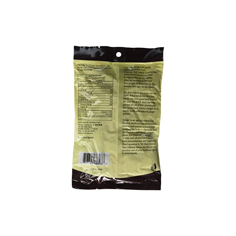 Gt-Amber Ginger Candy (Hard) (10 Pack 4.41oz) total 44.1 oz