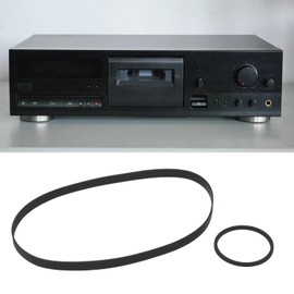 eMagTech 4pcs Rubber Belt Tape Mechanism Kit Flat and Square Compatible with Sony Stereo Cassette Deck TC-WR520 TC-WR520S TC-WR565 TC-WR665S