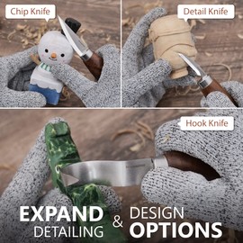 MaiaHome Wood Whittling Kit Includes 8-Basswood Carving Blocks Set, 3PCs Whittling Knife - Wood Carving Kit with Tools and Carving Knifes for Kids Beginners