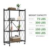 FREGREE 50" H 4 Tier Foldable Storage Shelf with Wheels,