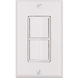 Baomain Decora Combination Switch 120V 15 Amp Single Pole Dual Switch with Wall Plate White (2PCS)
