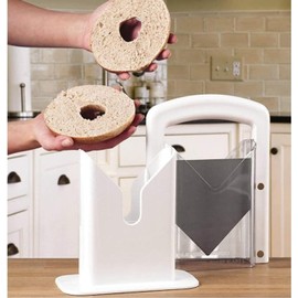 Bagel Cutter Slicer with Safety Handle,Household Bagel Slicer Stainless Steel Bagel Precision Cutter Reusable Bread Slicer Portable Muffin Cutting Tool for Kitchen Gadgets