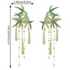 2 pack bamboo leaf hairpins, retro tassel antique Hanfu hair
